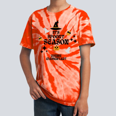 Youth Tie-Dye T-Shirt - Fall Holidays - Spooky Season Thumbnail