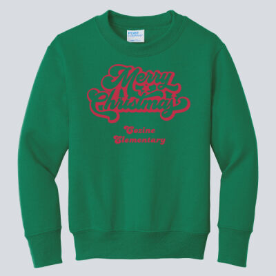Youth Crewneck - Winter Holidays - Merry Christmas - Red Thumbnail