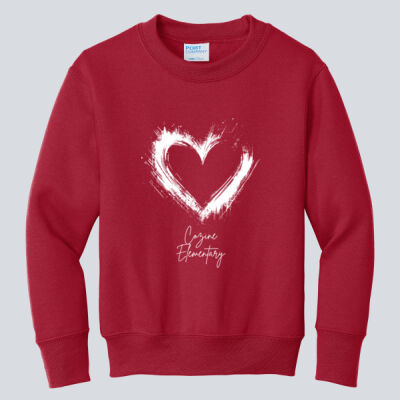 Youth Crewneck - Spring - Valentine's Heart Thumbnail